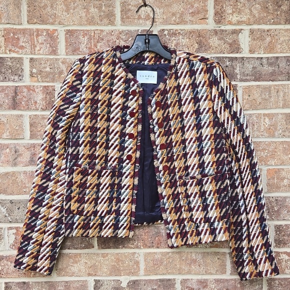 SANDRO Marianne Wool-blend Tweed Jacket Size 36 NWT - Picture 3 of 10